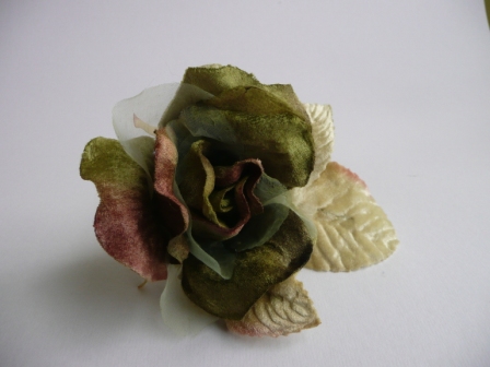Velvet Organza Rose Green Lilac - Click Image to Close